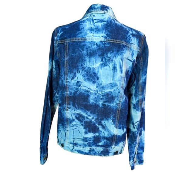 Helium London Acid Wash Denim Jean Jacket Y2K - Size M - Picture 3 of 4